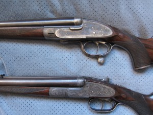 Side-by-side double rifles by James Purdey & Holland & Holland