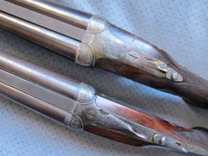 Side-by-side double rifles by James Purdey &  Holland & Holland