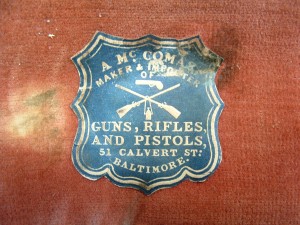 Alexander McComas, Gunmaker, Case Label