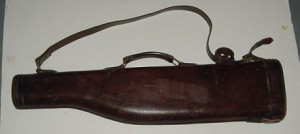 H.H. Heiser Leather Leg O'Mutton Double Barrel Shotgun Case