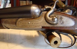 12 gauge Isaac Hollis hammer side-by-side shotgun