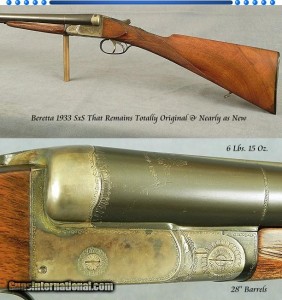 12 gauge Beretta Boxlock Side-by-Side, Made in 1933