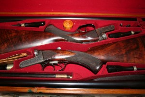 A pair of 12 gauge Daniel Fraser boxlock side-by-side shotguns