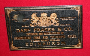 Daniel Frase & Co, original gunmaker's label