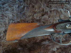 Lovely 16 GA. SXS Belgian hammer shotgun by F. Lancelot & Co. Liege Retailed by P. Varriale, Naples.