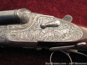 Pre-War Krieghoff Sidelock "Kurz" Drilling, 16g & 16g & 8mm x 57mm