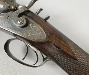 12g William Powell & Son, Double Barrel, Bar-in-Wood, Double Barrel Shotgun