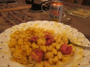 Dinner - Hot dogs, Mac & cheese, Beer...