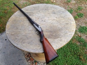 12 gauge Sneider double barrel hammerless shotgun