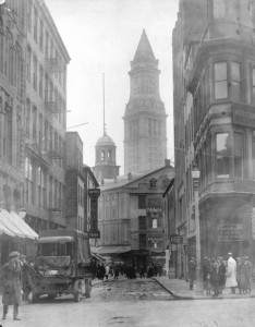 Elm Street, Scollay Sq, Boston, 1920.