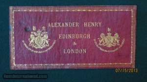 lexander Henry, Gunmaker, Edinburgh & London