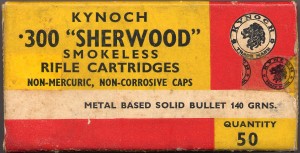 Box of .300 Sherwood Kynoch Rifle Cartridges