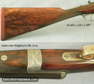 12 gauge J. MacNaughton & Sons, Edinburgh, #3558, Double Barrel Shotgun