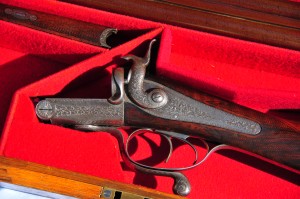 JAMES PURDEY UNDERLEVER SxS CENTERFIRE SHOTGUN #7244