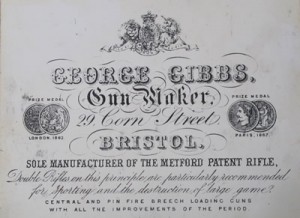 George Gibbs, Gun Maker, Trade Label