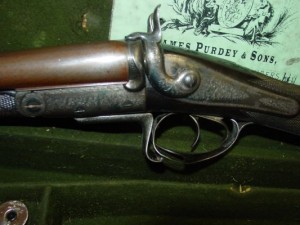 12 gauge James Purdey hammer shotgun # 7270 circa 1866, pic courtesy Gun-Vault.com