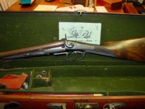 12 gauge James Purdey hammer shotgun # 7270 circa 1866, pic courtesy Gun-Vault.com