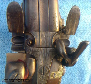 20g Charles Jones "Flint-Cusssion" SxS shotgun. Image courtesy Pembroke Fine Arms