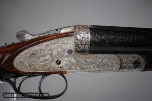 SIMSON PIGEON GUN IN 12 GAUGE - HIGHLY ENGRAVED - 29 1/2" BARRELS