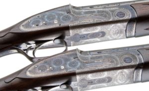 PURDEY BEST QUALITY OVER UNDER PAIR 16 GAUGE KELL ENGRAVED