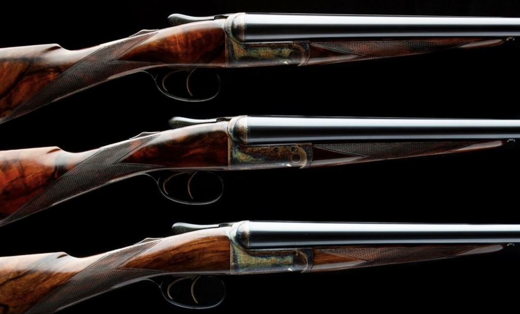 Trio of David McKay Brown 16g Side by Side Game Guns